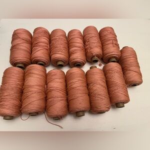 Set of Salmon Yarn Spools